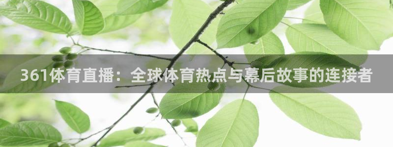 鲸鱼体育tv.点我直达.org：361体育直播：全球体育热点与幕后故事的连接者